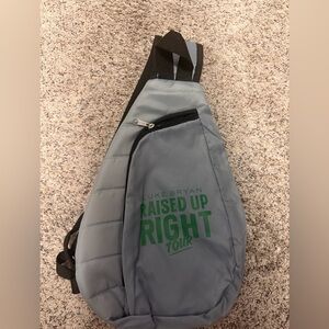 Luke Bryan Gray Mini Sling Bag with Green Logo